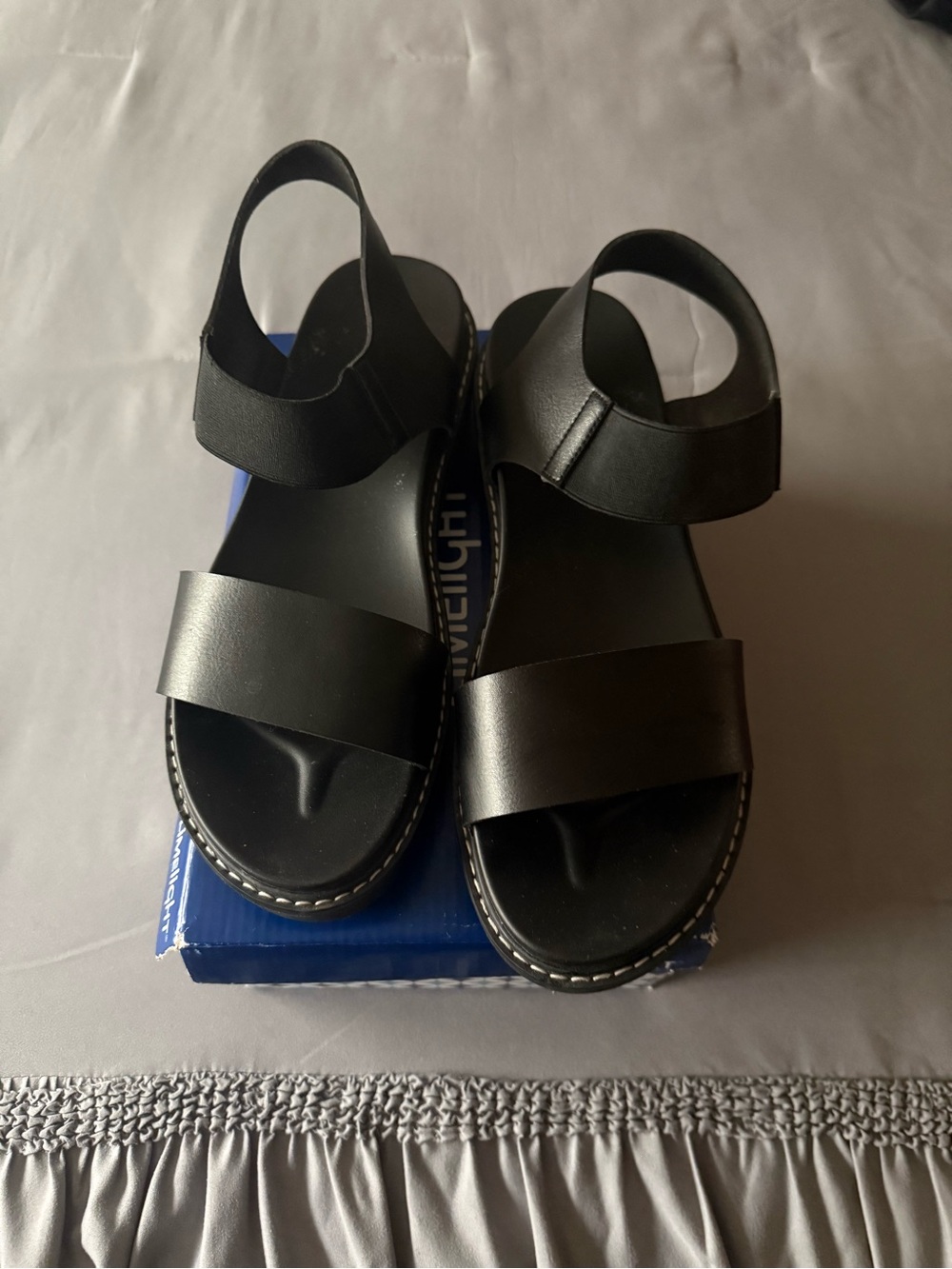 Women’s Black Platform Sandals Size 11